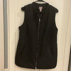 Women’s Chico’s lightweight quilted zip vest. Size 1/8-10.